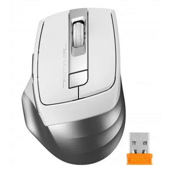 Мышь A4Tech Fstyler FG35 серебристый/белый оптическая (2000dpi) беспроводная USB (6but) Мышь A4Tech Fstyler FG35 серебристый/белый оптическая (2000dpi) беспроводная USB (6but)